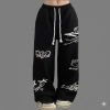 Bkack Print Baggy Pant