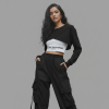 Black Crop Top Set 2 1